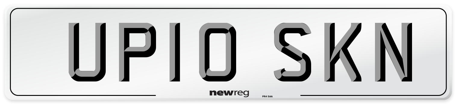 UP10 SKN Number Plate from New Reg